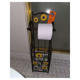 Metal standing decorative toilet paper holder