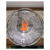 Set of 3 glass serving trays