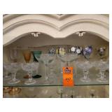 Glasses and Bubble glass goblet.