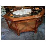 Coffee table only NO CONTENTS ON IT with one End table