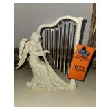 Angel Playing Harp Wind Chime Statue