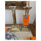 Set of 2 brass candle holders