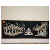 Vintage Lighted 3D Architectural Wall Art