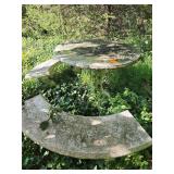 Cement table and 3 benches