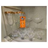 Clear, stemmed glass with a shallow, wide bowl