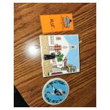 Vintage Greek Ceramic Tile Matchbox Holder and coaster