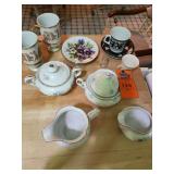 Creamer and dishes