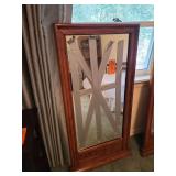 2 Beautiful wall mirrors made of solid wood each measures 22 1/2in x 46in. Tape was put on so the mirrors would no break during removal. MIRRORS GLASS IS NOT BROKEN