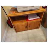Solid wood stand about 32in x 19in x 24in high