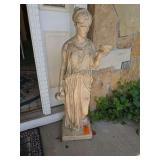 classical-style cast concrete garden statue, depicting the Greek goddess Hebe. Approximately 4