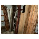 Qty. Assorted Lumber, Ladder, Misc.