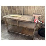Steel Table on Wheels w/ Wilton Vise