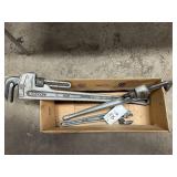 (3) Ridgid Aluminum Pipe Wrenches