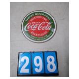 COCA-COLA 12" METAL SIGN