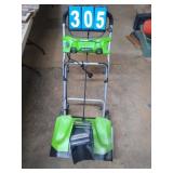GREEN WORKS 20 INCH ELECTRIC SNOWBLOWER GREEN WORKS 20 INCH ELECTRIC SNOWBLOWER