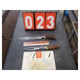 BOKER 2PC. CARVER/STONE SET & CUTCO CARVING BOOK BOKER 2PC. CARVER/STONE SET & CUTCO CARVING BOOK