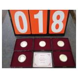 (5) 90% SILVER COMM. 1732-1982 1/2 DOLLARS (5) 90% SILVER COMM. 1732-1982 1/2 DOLLARS