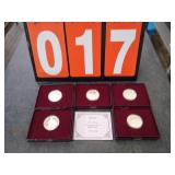 (5) 90% SILVER COMM. 1732-1982 1/2 DOLLARS (5) 90% SILVER COMM. 1732-1982 1/2 DOLLARS