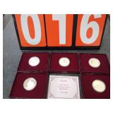 (5) 90% SILVER COMM. 1732-1982 1/2 DOLLARS (5) 90% SILVER COMM. 1732-1982 1/2 DOLLARS