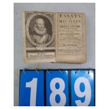 ESSAYS OF MICHAEL SEIGNEUR DE MONTAIGNE 1685 ESSAYS OF MICHAEL SEIGNEUR DE MONTAIGNE 1685
