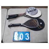 VARIOUS RACKETS TENNIS/RACKET BALL