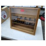 CASE XX SLANT FRONT OAK KNIFE DISPLAY CASE