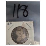 1831 BUST HALF DOLLAR