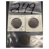 1847 & 2 OTHER UNITED STATES LARGE CENTS