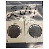 (2) 1810 UNITED STATES LARGE CENTS