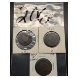 (3) 1817 UNITED STATES LARGE CENTS