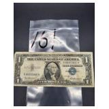 1957 BLUE SEAL $1 SILVER CERTIFICATE