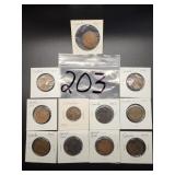 (11)  VARIOUS DATES CANADIAN LARGE CENTS