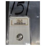 1964 PF69 GRADED SILVER DIME