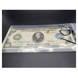 1914 OHIO FEDERAL RESERVE $10 NOTE BLUE SEAL