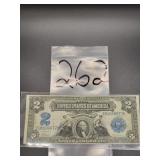 1899 SERIES $2 SILVER CERTIFICATE LARGE NOTE