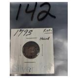 1795 GREAT BRITAIN 3 PENCE HOLED COIN