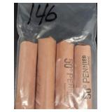 (4) ROLLS 1935 WHEAT PENNIES