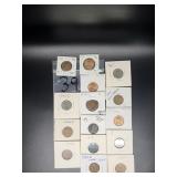 15 VARIOUS DATE WHEAT PENNIES INCLUDES 1955-S