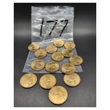 (14) JOHN ADAMS PRESIDENTIAL $1 COINS