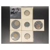 (6) VARIOUS V-NICKELS