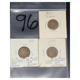 (2) 1859 INDIAN HEAD PENNIES & 1863 TOKEN