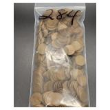 BAG OF UNSORTED VARIIOUS DATE WHEAT PENNIES