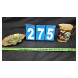 2 PIECES OF MAJOLICA POTTERY