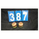 PLASTIC HAMBURGER SALT & PEPPER SHAKERS