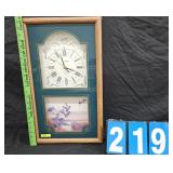 INGRAHAM QUARTZ WATERFOWL THEMED CLOCK
