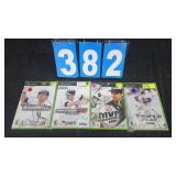 4 VARIOUS X BOX BASEBALL GAMES