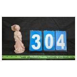 FIGURAL PINK PORCELAIN ASIAN WOMAN