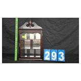 GLASS FRONT HANGING CURIO CABINET