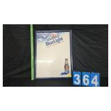 LABATT BLUE LIGHT FRAMED BEER ADVERTISING