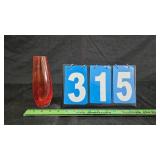 MURANO GLASS 7' RUBY RED VASE